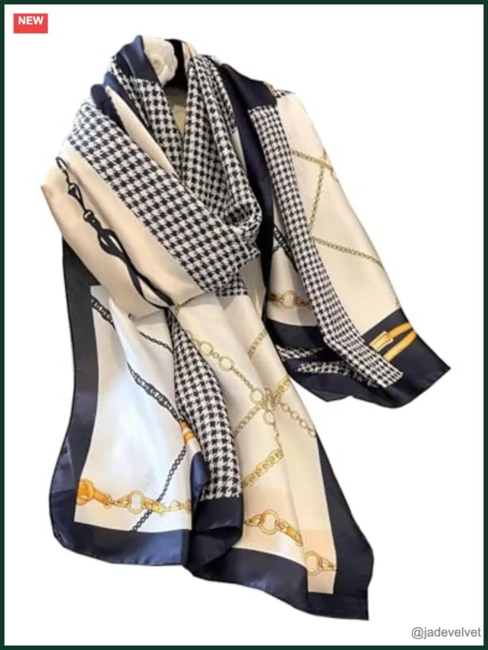 Luxury Silk Scarf - Lightweight Fashion Shawl Wrap Satin